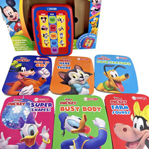 Disney Mickey Me Reader Set Electronic Books Audio Reader 6 Books
